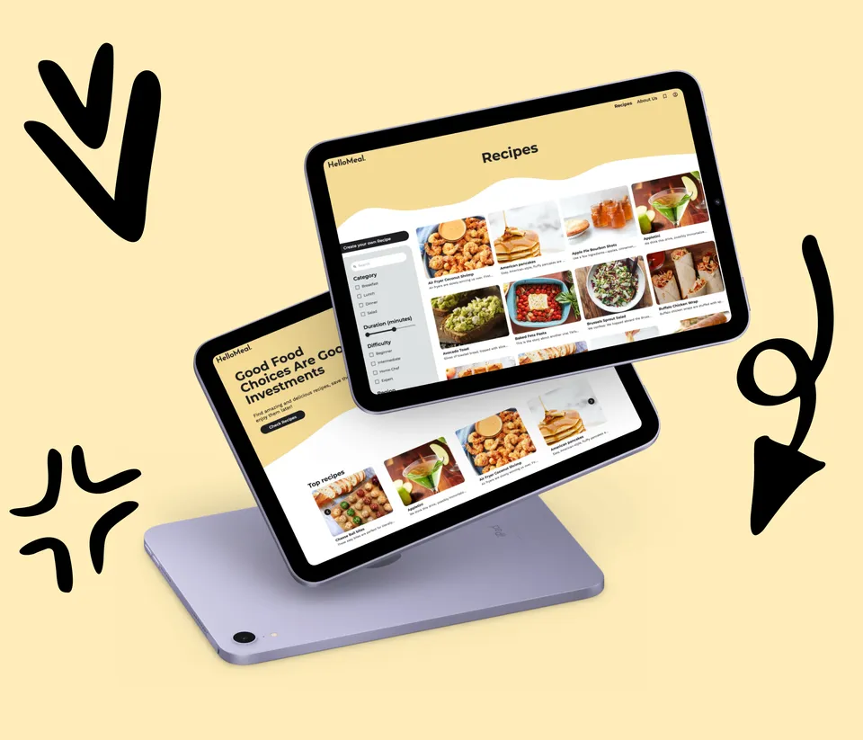 HelloMeal recipe overview on a phone